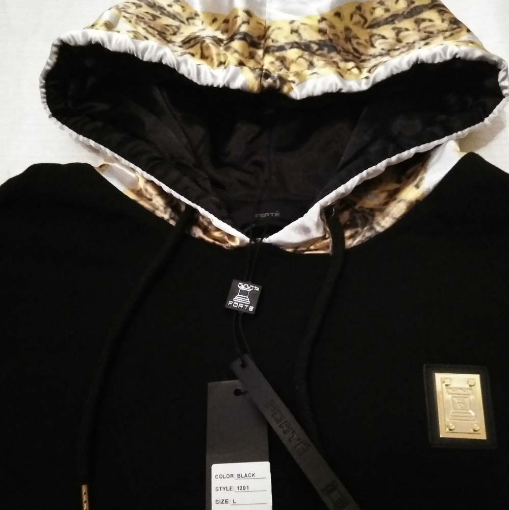 Gold-Link Cuban Chain Hoodie - Picture 3 of 3